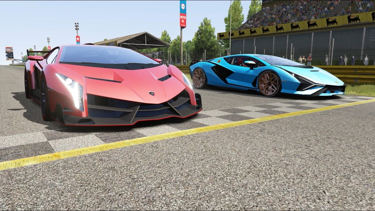 Lamborghini Veneno vs Lamborghini Sian at Monza Full Course - YouTube