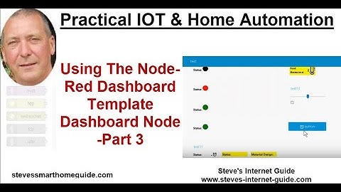 Using The Node-Red  Dashboard Template Dashboard Node or Widget-Part 3