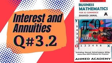 Business Math Q#3.2 For I.Com Part I Shahid Jamal Sindh Board.