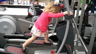 Elizabeth Testing The Elliptical Machine At Academy
