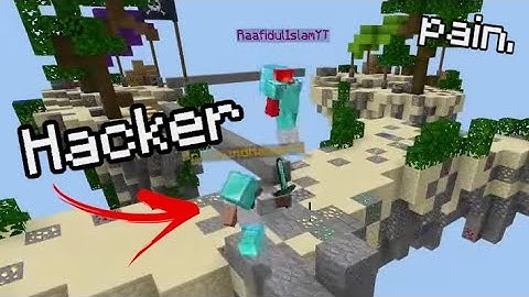 Fighting A HACKER In Hive Skywars (Minecraft Bedrock)