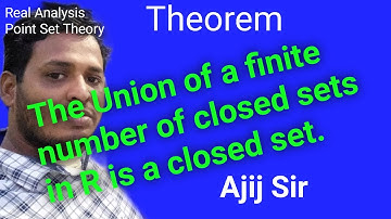 The Union of a Finite Number of Closed Sets is a Closed Set in Real Analysis