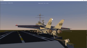 FlightGear F-14 revised aero approach testing
