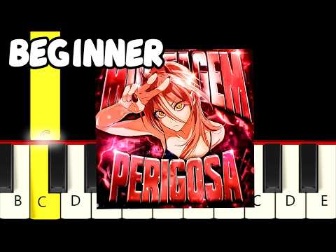 MONTAGEM PERIGOSA (Ultra Slowed) Phonk - Fast and Slow (Easy) Piano Tutorial (Melody only) -Beginner