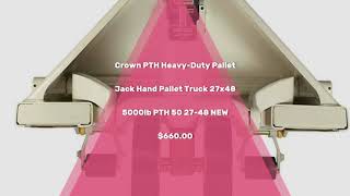 Crown PTH Heavy-Duty Pallet Jack Hand Pallet Truck 27x48 5000lb PTH 50 30/9/2020 14:35