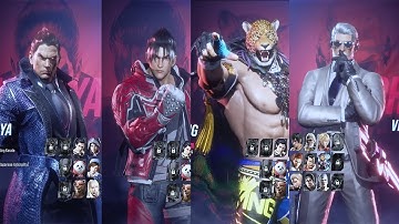Tekken 8 – All 36 Fighters | Menu Animations & Voice Lines Showcase