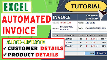 Create a One-Click Automated Invoice in Excel (NO VBA) | Including Customer & Inventory Management