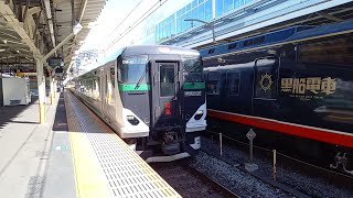 【特急みなみの桜・河津桜号 運用】JR東日本E257系5500番台 発車シーン④ 熱海駅2番線にて