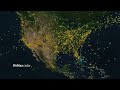 U.S. Air Traffic Timelapse for Thanksgiving — Look How Busy It Gets!
