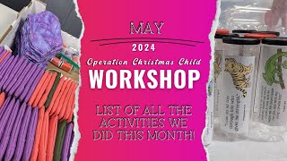 Our May Operation Christmas Child Workshop  Activities and Ideas