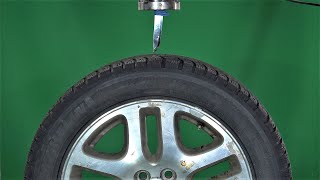 How Strong are Car Tires? Hydraulic Knife Test