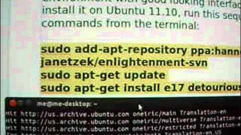 How to get Enlightenment on Ubuntu 11.10
