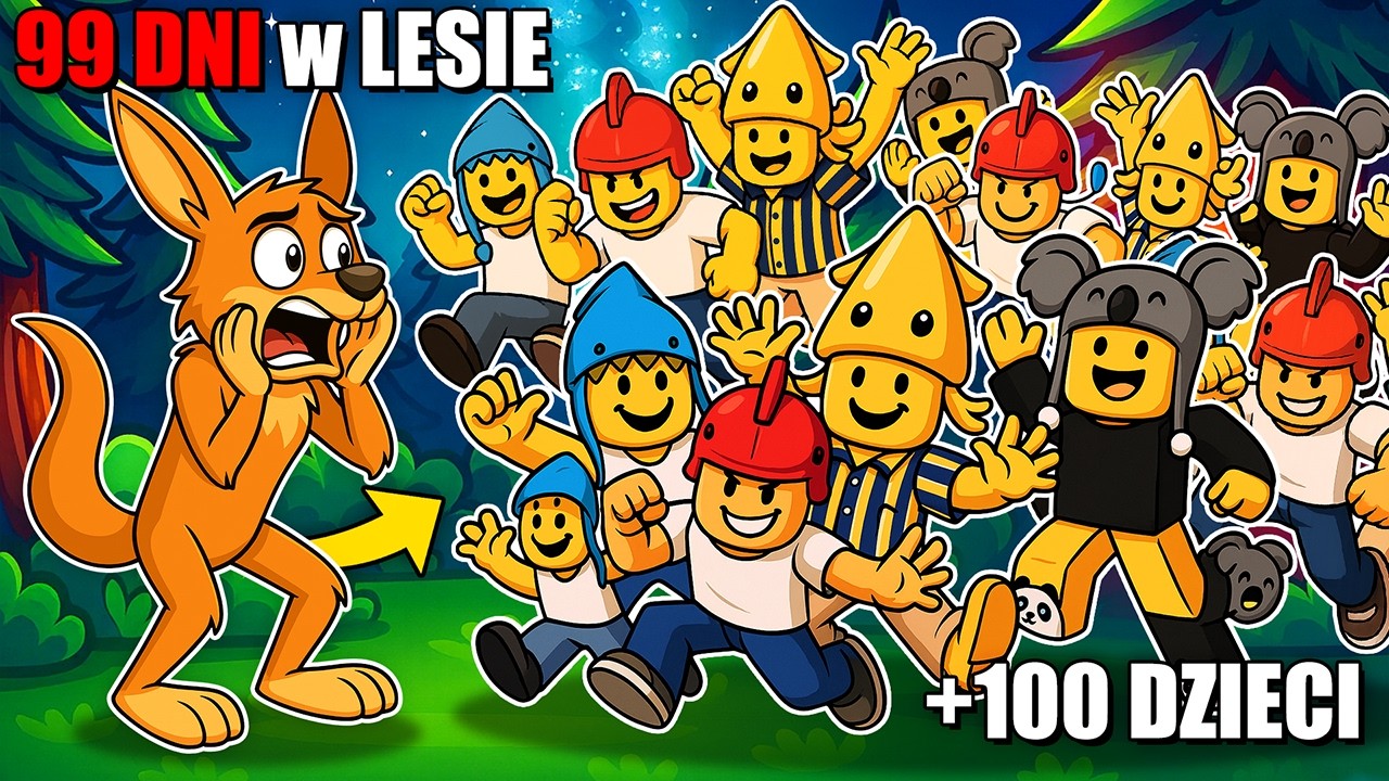 *ZHAKOWALIŚMY* GRĘ I URATOWALIŚMY PONAD 1000 DZIECIAKÓW W 99 NOCY NOCY W LESIE w Roblox!