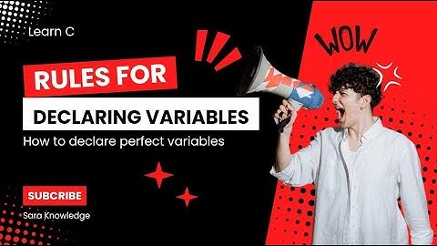 Rules for naming variables | ics part 2 chapter 9 | Rules for declaring variables