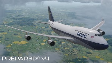 Prepar3D v4.4 | London to San Diego | EGLL-KSAN | PMDG 747-400 | P3D