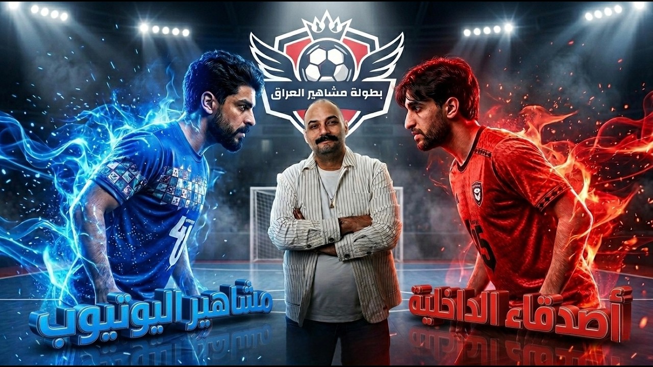 مبارة اصدقاء الداخليه & مشاهر اليوتيوب | ربع نهائي بطوله مشاهير العراق موسم الثاني