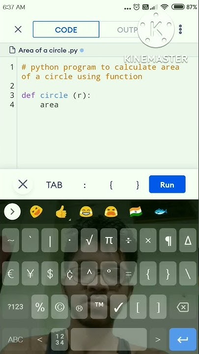 python program to find area of circle using function.#shorts - YouTube