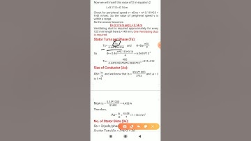 Numerical on stator of three phase IM