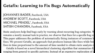 Read a paper: Getafix - Learning to Fix Bugs Automatically