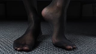 Black Plain Sheer Dress Socks Try-On Haul