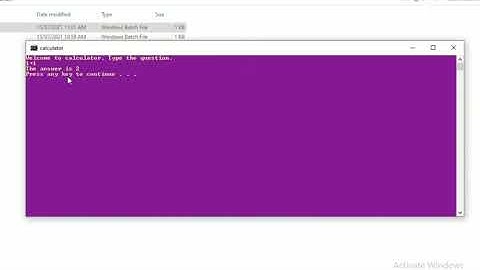 Simple calculator in batch file