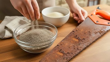 Koop nooit meer roestverwijderaar! Gebruik gewoon zand en u zult versteld staan.