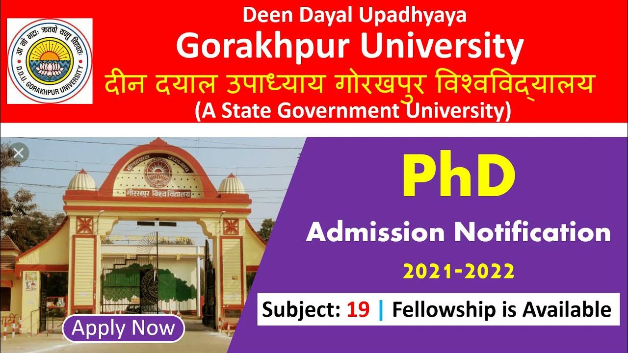 phd colleges in gorakhpur