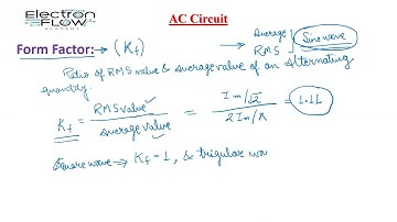 AC Circuit: Peak and Form Factor
