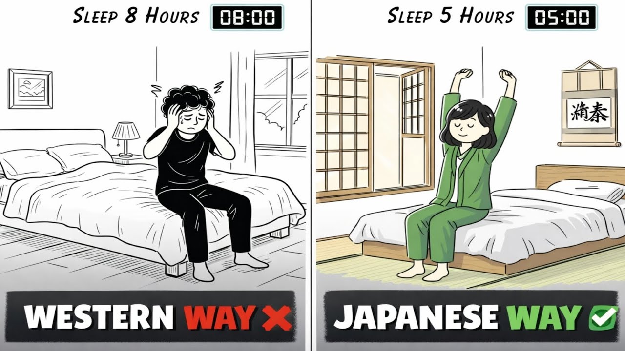 Japanesse Sleep Method How to Sleep LESS hours and wake up FRESH- 5 Japanese Secrets for ...