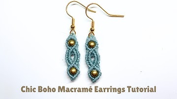 Macramé Chic and Boho Earrings | Macramé Earrings Tutorial | Macramé DIY