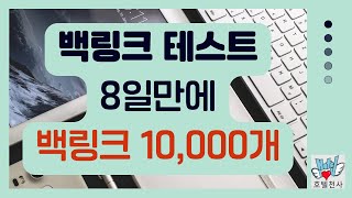 백링크 만들기 테스트 8일째 10,000개 생성. 이게 되네..