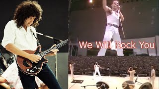 Queen live at Live Aid, 1985 - We Will Rock You with Lyrics