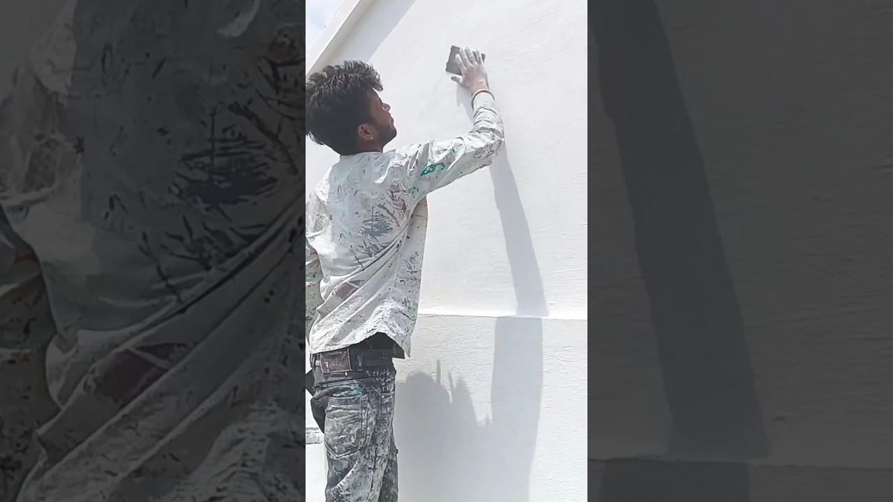 कैसे दीवार पे व्हाइट सीमेंट लगाने के बाद प्राइमर लगता है white cement with wall primar painting