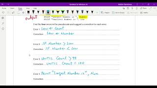 PseudocodeErrors