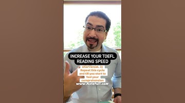 Thumbnail of Read FASTER for Your TOEFL! #toefl