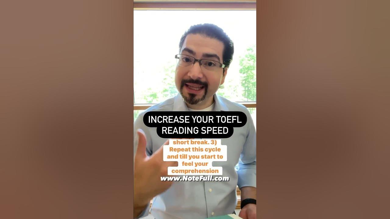 Read FASTER for Your TOEFL! #toefl Read FASTER for Your TOEFL! #toefl