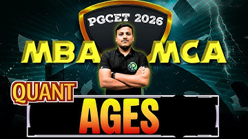 PGCET - MBA  / MCA 2026 | Quant | AGES |  #pgcetexam2026