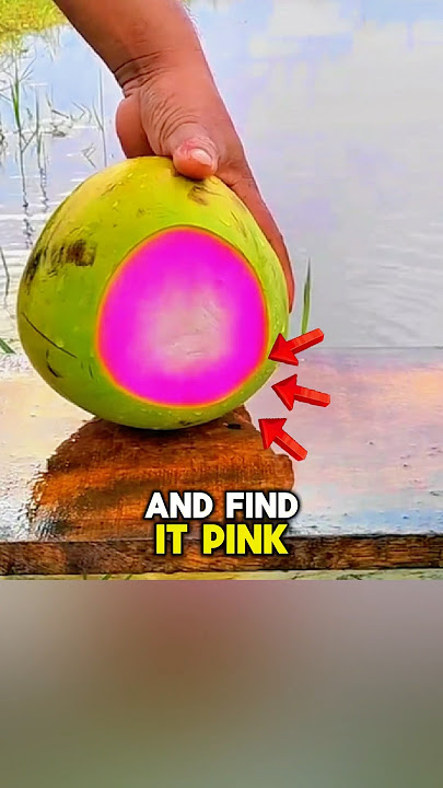 Why This Coconut Turns PINK Will Shock You! 🌴🥥 #shorts