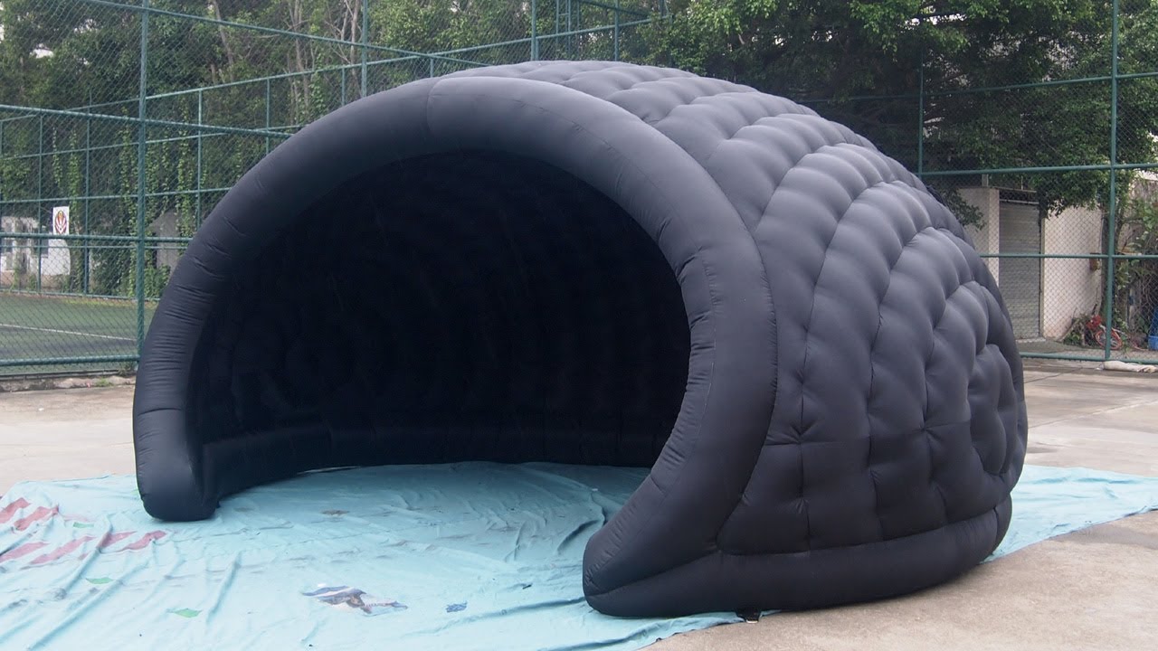 18'x14' small black inflatable shell tent for coffee bar made of best ...