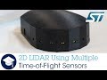 2D LIDAR Using Multiple ST VL53L1X Time-of-Flight Sensors