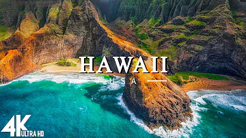 FLYING OVER HAWAII (4K UHD) - Relaxing Music Along With Beautiful Nature Videos(4K Video Ultra HD)