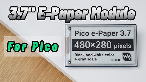 Waveshare 3.7inch E-Paper E-Ink Display Module for Raspberry Pi Pico, Black/White, 480×280 Pixels