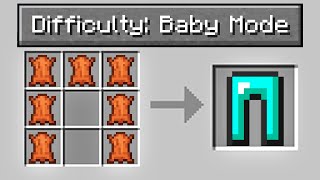 I tried playing with "baby mode" in minecraft uhc..