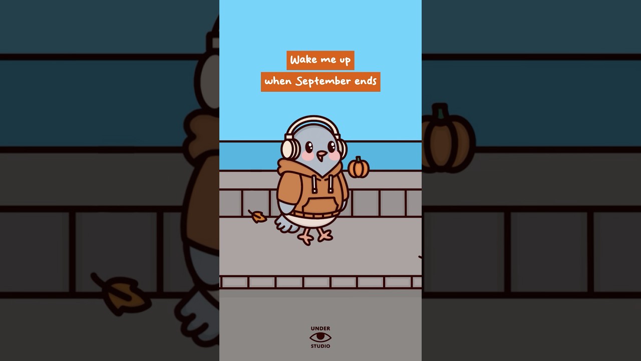 And There Goes Another September 🍂 Birdie Walking | Animation Meme | Wake Me Up When September Ends