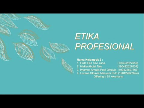 Video: Etika Profesional