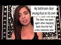 My bathroom door swung shut on its own! Haunted home update.