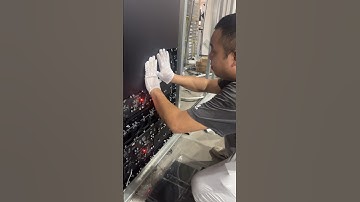 led screen installation #leddisplay #ledscreen  #led #shorts