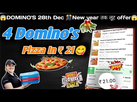 5 Dominos pizza ₹28 में 🎉🍕🤯