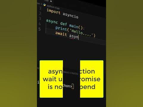 Python - Async Await is very useful #shorts - YouTube
