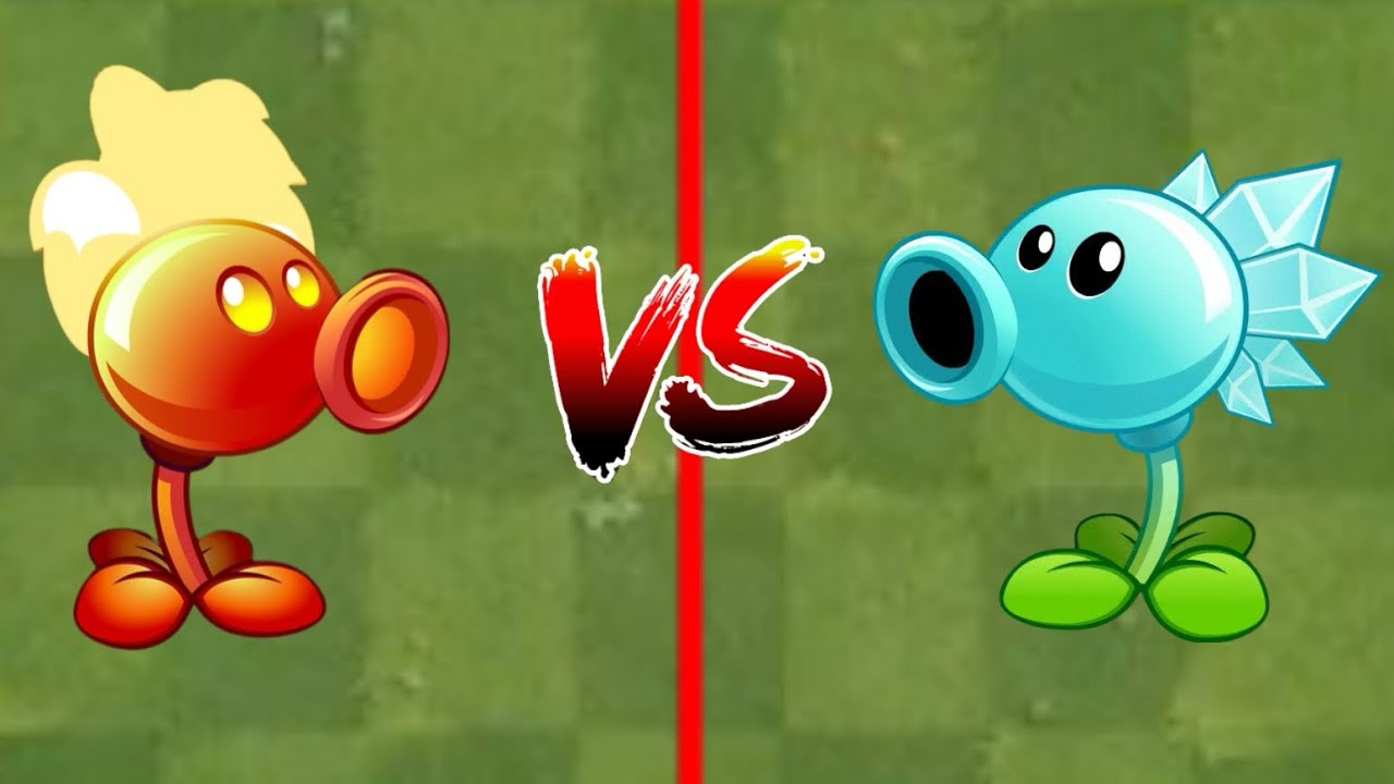 plantvszombies2 Premium Plants/Fire Peashooter vs Snow Pea/On level 1